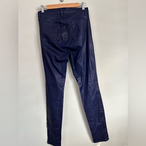 J Brand Maria Coated High Rise Skinny Jeans in Blueberry - Picture 5 of 12